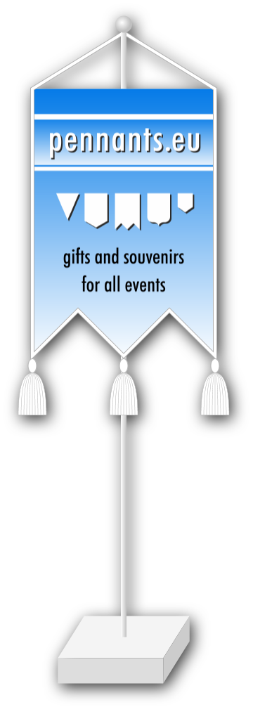 Pennants.eu - gifts and souvenirs for all events - Desk pennant with stand