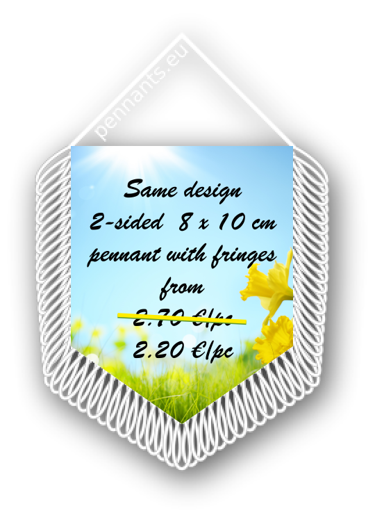 Special offer pennant with white fringes