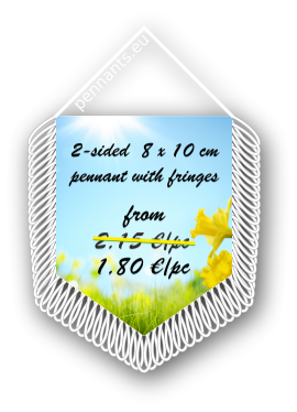 Spring special pennant with white fringes
