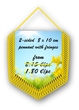 Spring special pennant with yellow fringes